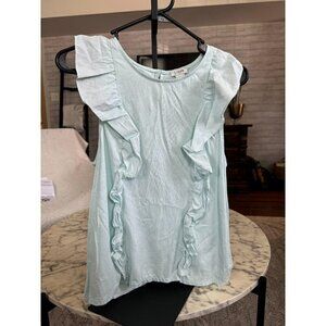 J.Crew Ruffle-front Top Sleeveless Womens Size M